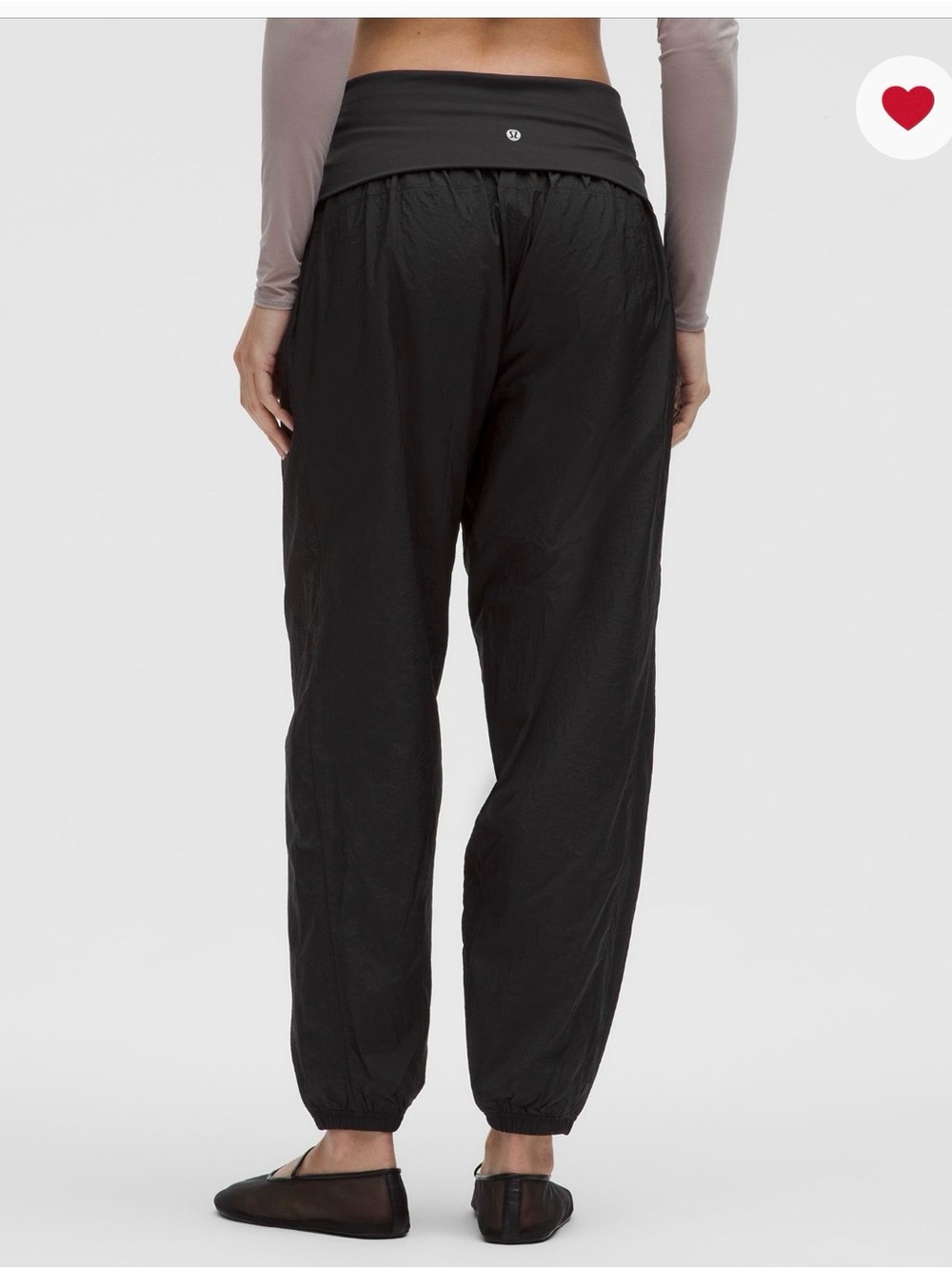 lululemon athletica Black Fold-Over Waist Jogger Pants - Picture 2 of 4